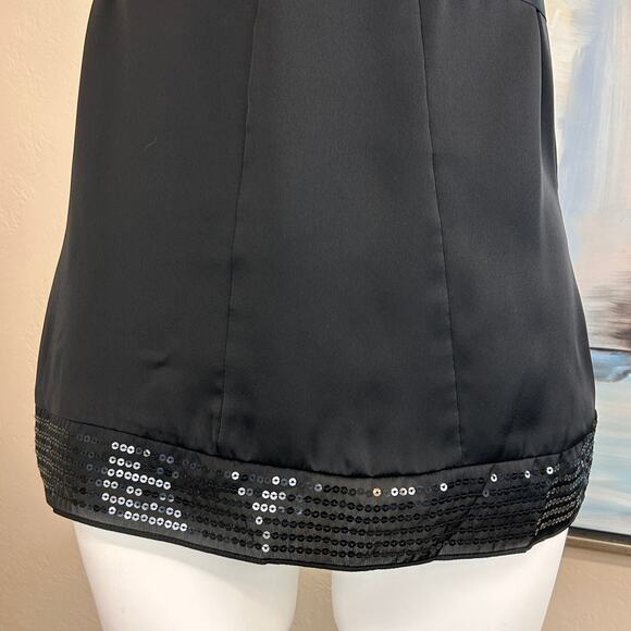 Ann Taylor Loft Camisole black satin with sequin trim
Size 8 NWOT - Picture 4 of 10